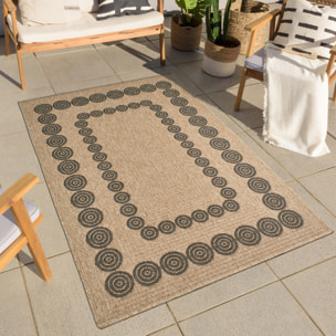 Nature - tapis effet jute noir