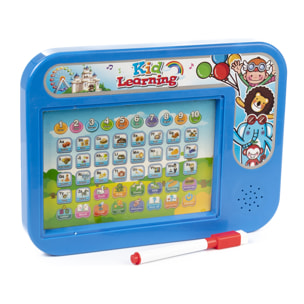 Macchina per l'apprendimento dell'inglese con suoni e lavagna.