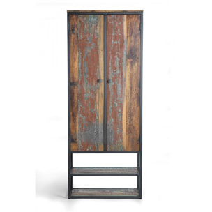 Armario - Madera reciclada y Metal - 202x80x40cm