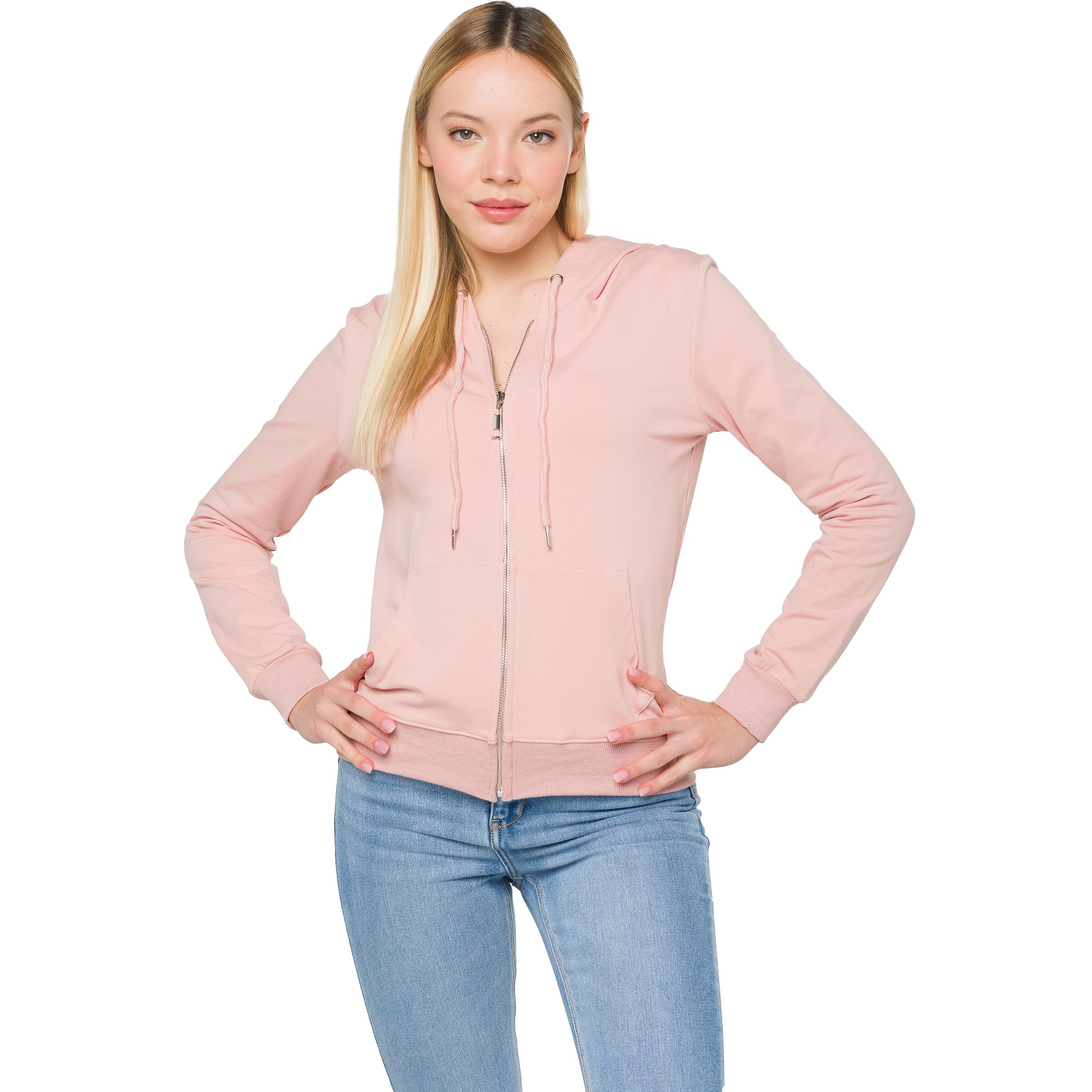 Felpa full zip Hot Buttered Nathalie rosa