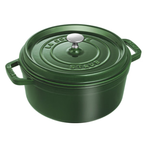 Cocotte 24 cm, Rond(e), Basilic, Fonte