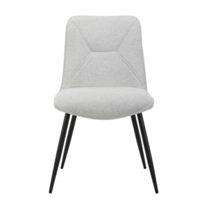 Chaise en tissu avec pieds fins en métal - PERRINE