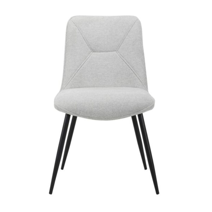 Chaise en tissu avec pieds fins en métal - PERRINE