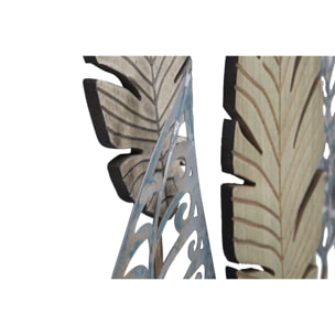 PANNELLO IN FERRO E LEGNO FOGLIE -C- CM 75X2,5X87
