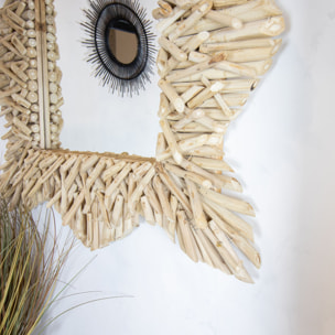 Miroir en branches de teck 80cm