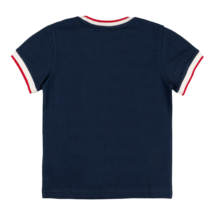 T-shirt jersey con ricamo logo Polo Club St Martin Blu