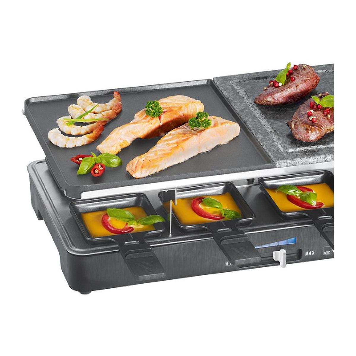 Raclette gril 2en1 8 personnes Clatronic RG 3518 Noir