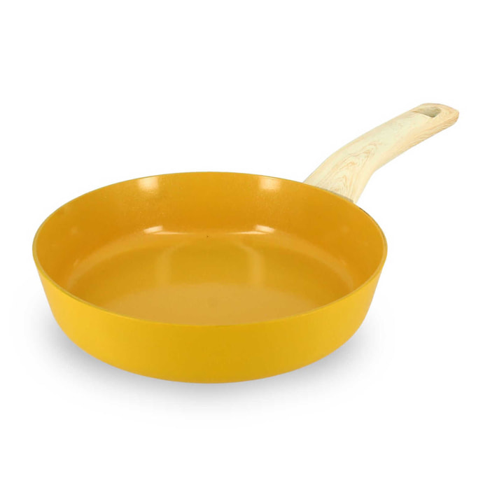 Poêle en revêtement céramique 20cm jaune - tous feux COLORAMA