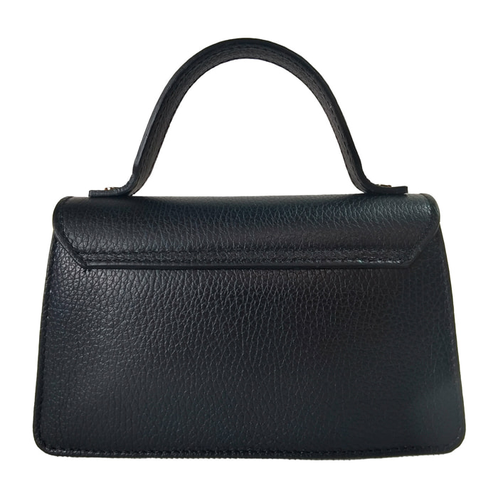 Borse Donna colore Nero-in pelle Made in Italy 20x20x7cm