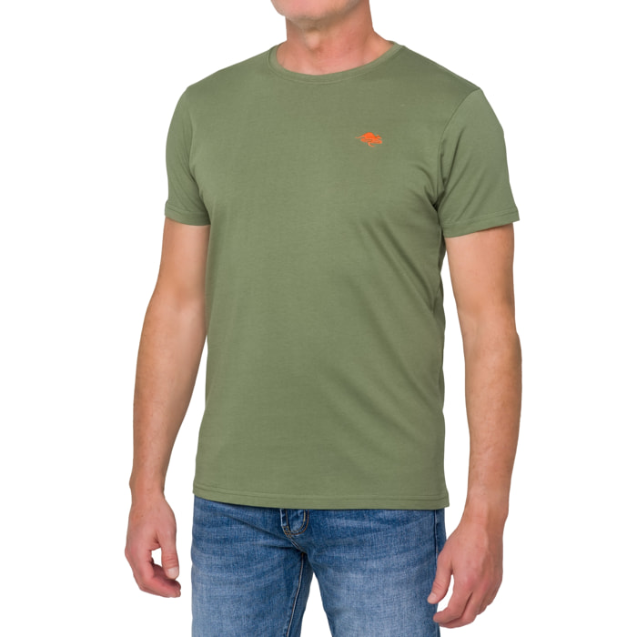 T-shirt in cotone 180 gr Hot Buttered Mistral verde militare