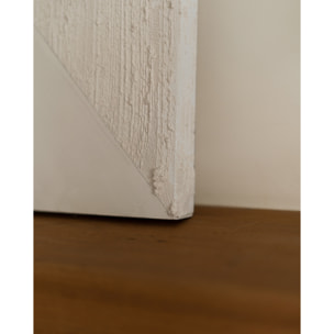 Tableau beige décoratif sur toile de coton avec cadre en bois peint à la main à la peinture à l'huile en différentes tailles