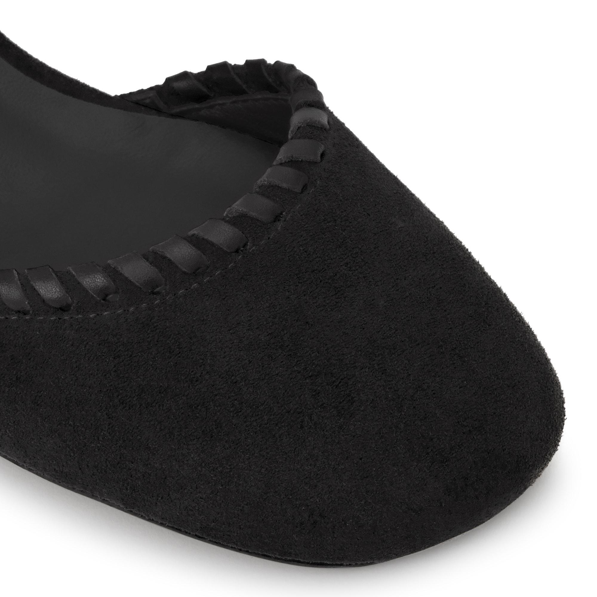 Zapato tacón Adela en serraje con tacón de 4 cm