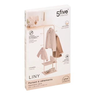 Portant à vêtements Liny 2 étagères argile
