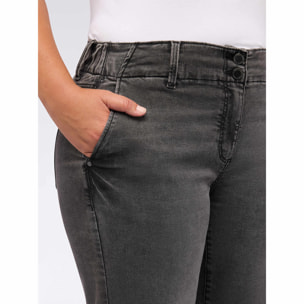 Fiorella Rubino - Jeans cortos con lavado desgastado - Gris