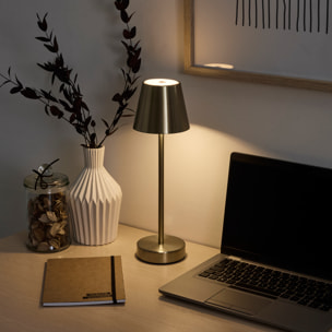 Lampe De Table Rechargeable Usb Or H36cm