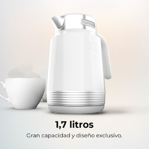 Cecotec Hervidor De Agua de 17L Eléctrico ThermoSense 600 Touch White. 2200W Lib