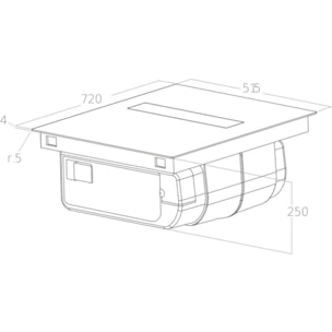 Table induction aspirante ELICA NIKOLATESLA FIT PRO 72 recyclage