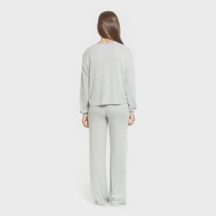 Pijama angorina liso celeste