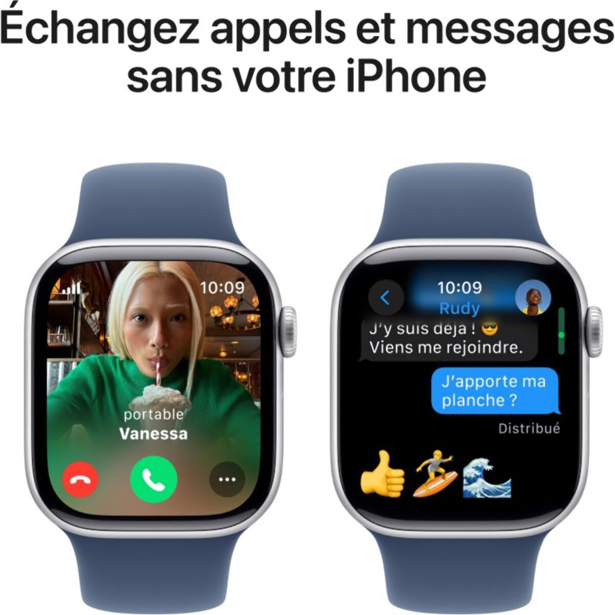 Montre connectée APPLE WATCH Serie 10 46mm Alu/Argent S/M Cellular