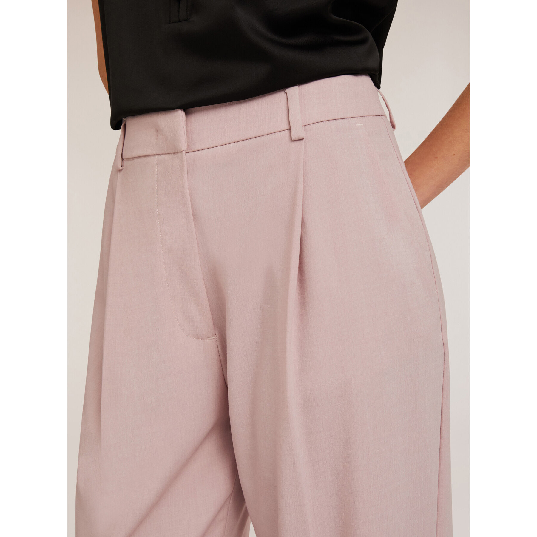 Motivi - Pantaloni palazzo con pieghe - Rosa