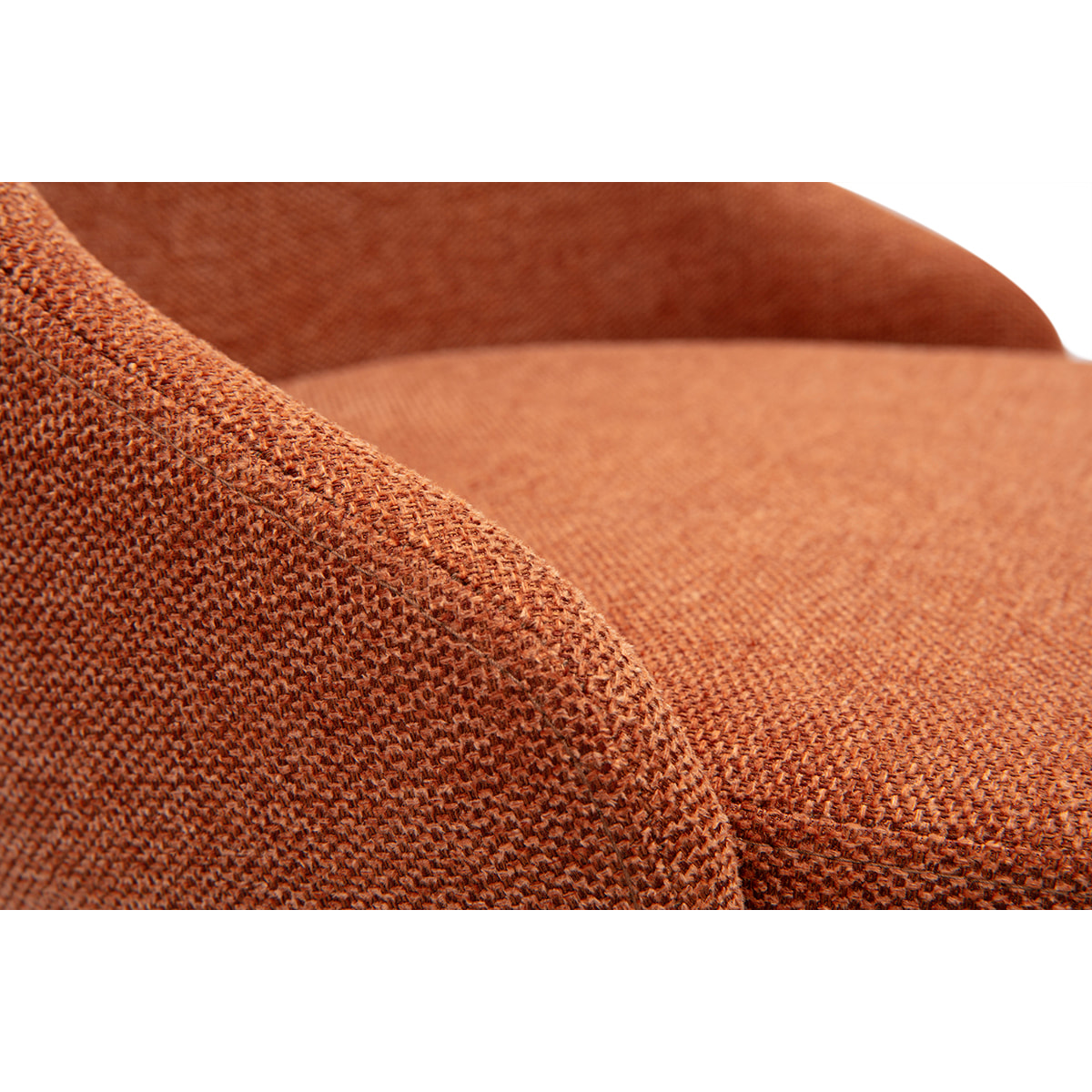 Chaises design en tissu effet velours texturé terre brûlée et métal noir (lot de 2) CULT