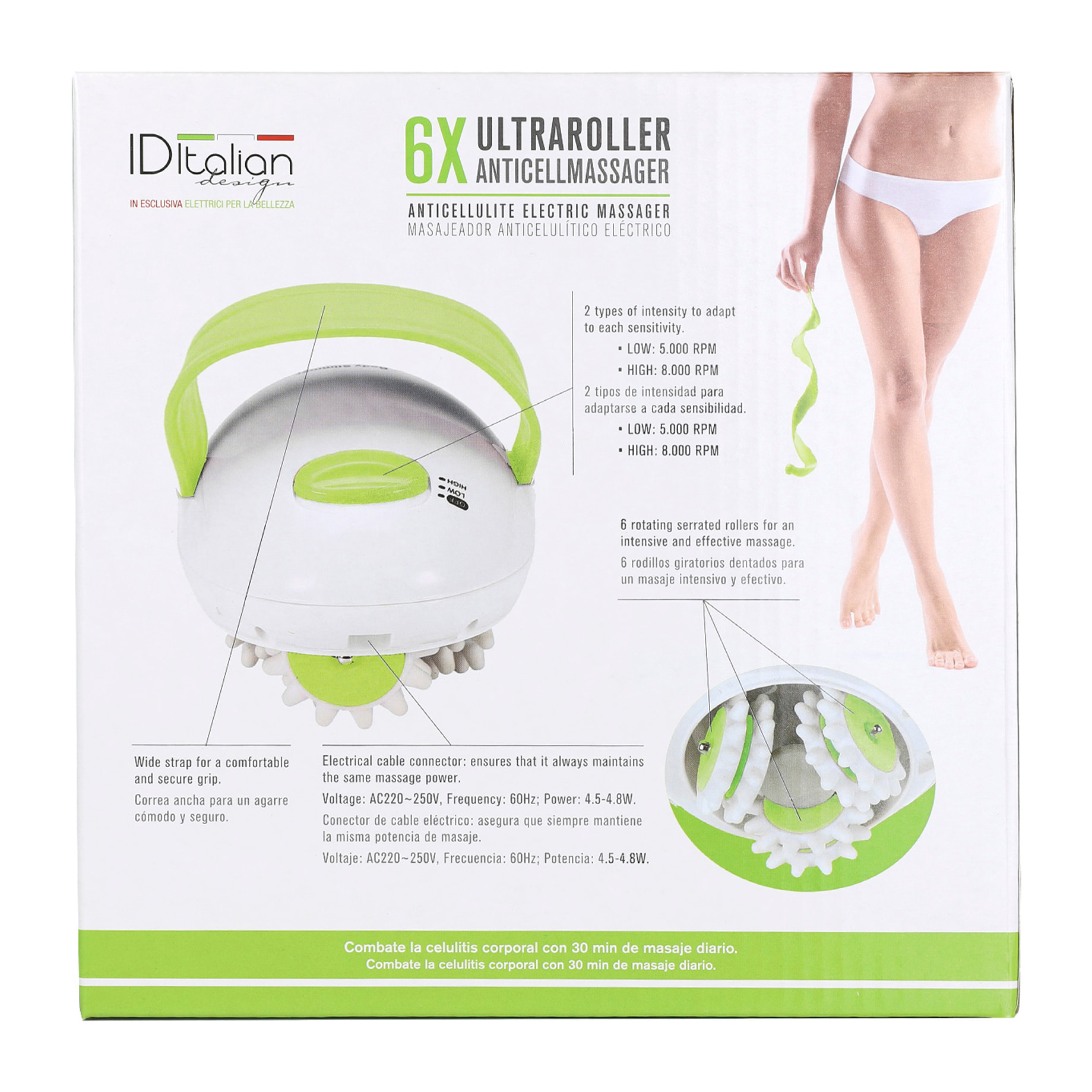 Masseur anti-cellulite - Blanc et vert - 4,8W