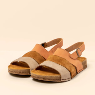 Sandalias N5798 MULTI LEATHER MULTI PEACH/ BALANCE color Multi peach