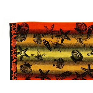 Telo Mare Spugna Jacquard Spiaggia Disegno New Shell