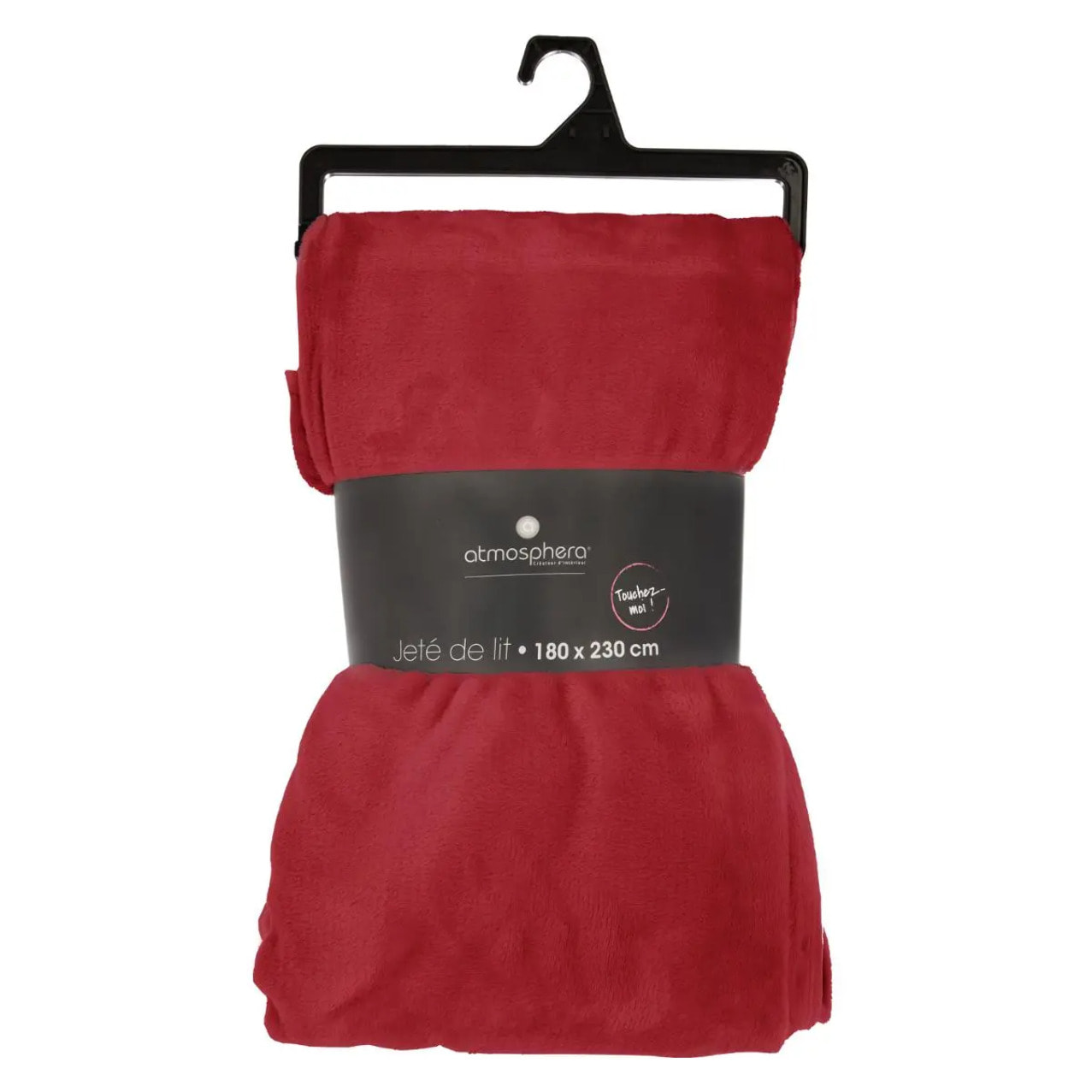 Plaid flanelle rouge 180x230cm