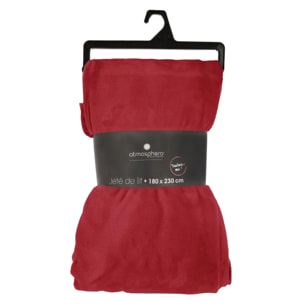 Plaid flanelle rouge 180x230cm