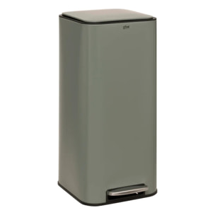 Poubelle "Delta" en métal vert 30L