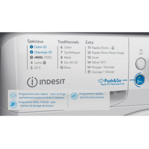 Lave linge hublot INDESIT BWE101496XWKVFR
