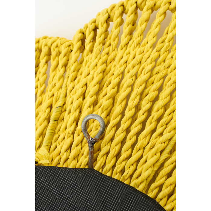 J-Line Miroir Mural - rotin - jaune