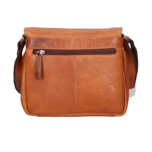 Borsa a tracolla unisex In Vera pelle Made in Italy 23x18x10 cm