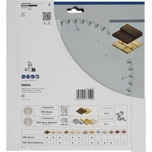 Lot de 2 lames de scie circulaire PRO pour bois et matériaux multiples 216 mm - BOSCH - 2608644734