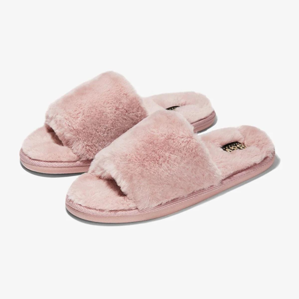 Zapatillas de Casa con Punta Abierta en Rosa