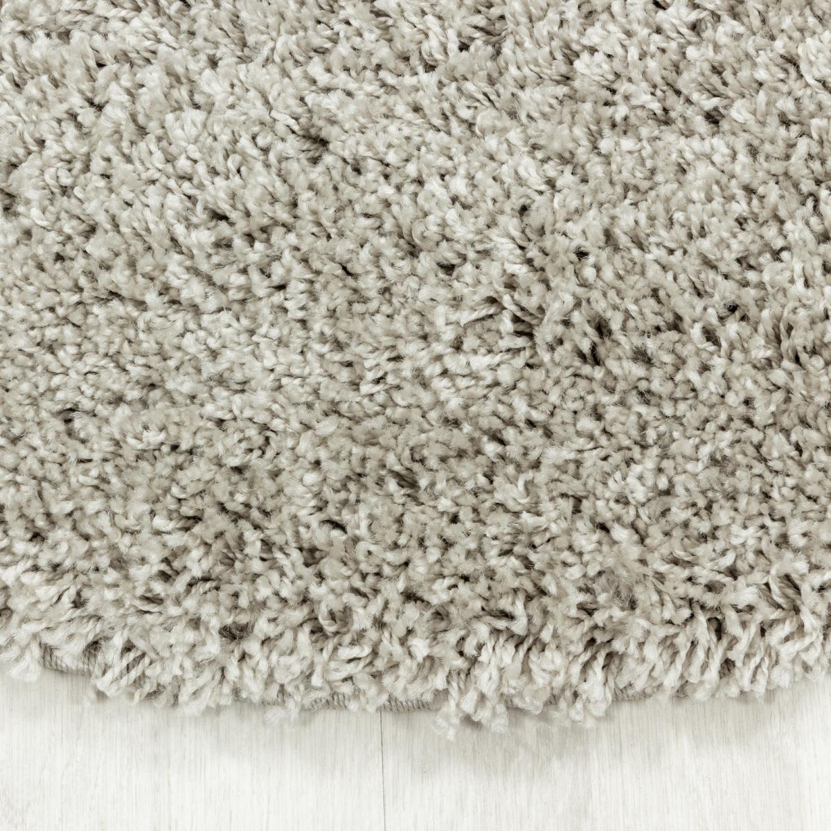 Tapis poils longs shaggy tissé motif uni RIBI