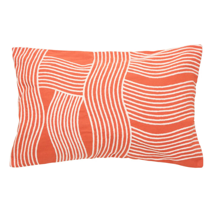 Coussin Nippon Line rectangulaire 38x58cm orange