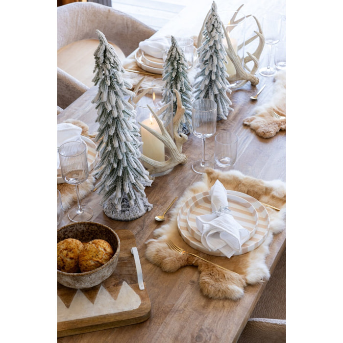 J-Line sapin de Noël avec neige - PET - vert foncé/blanc - medium