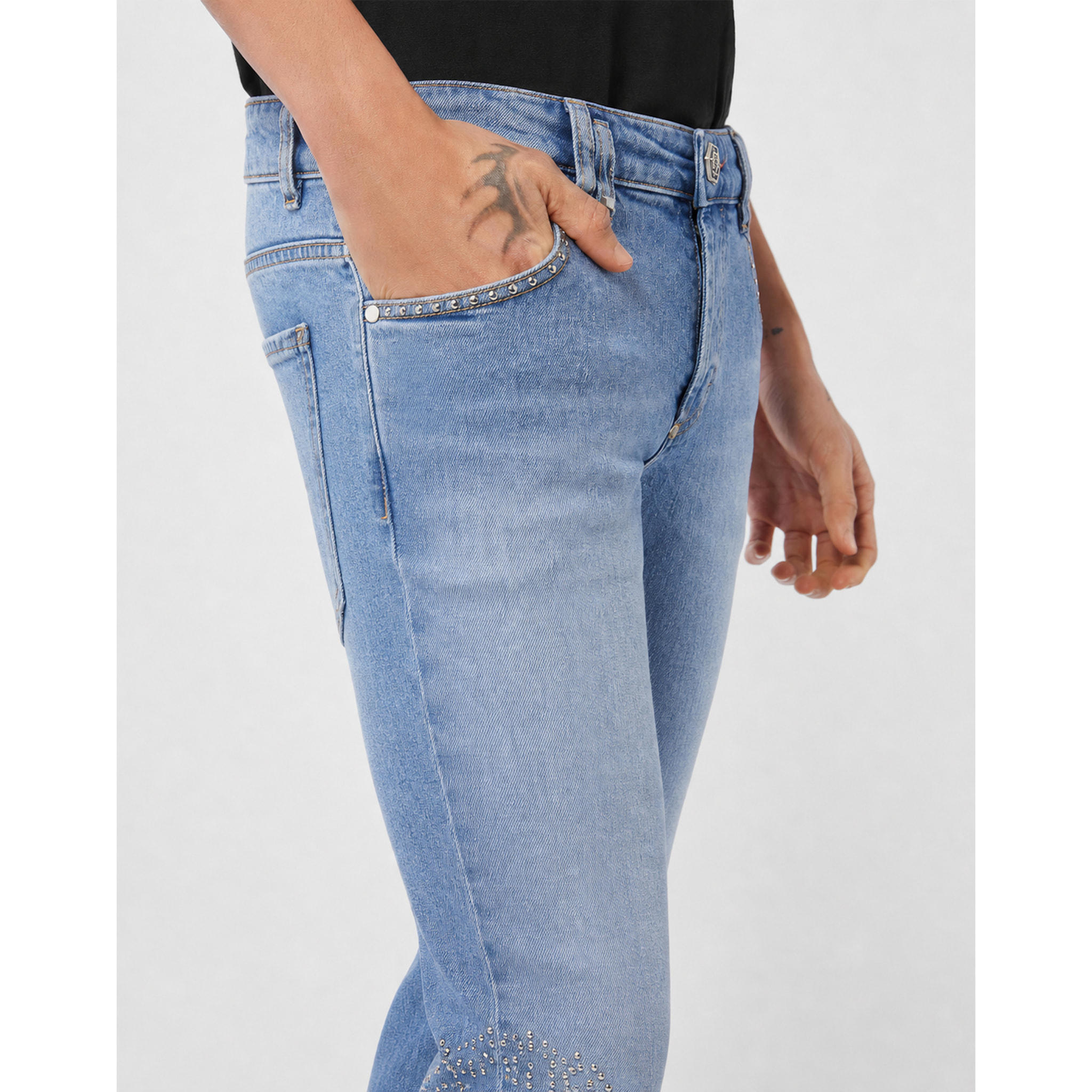 PHILIPP PLEIN Pantalones vaqueros Corte superrecto