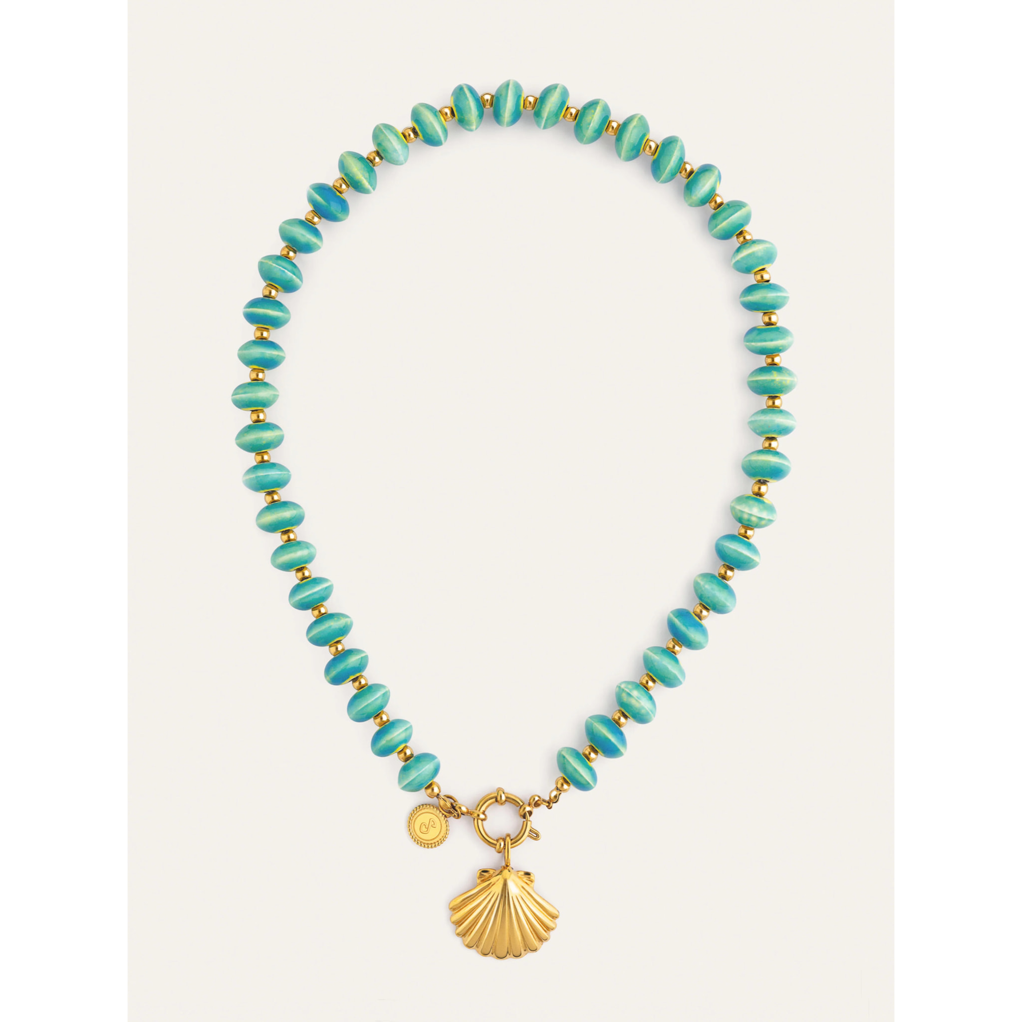 Collar Shelly Acero Baño Oro