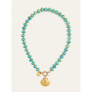 Collar Shelly Acero Baño Oro