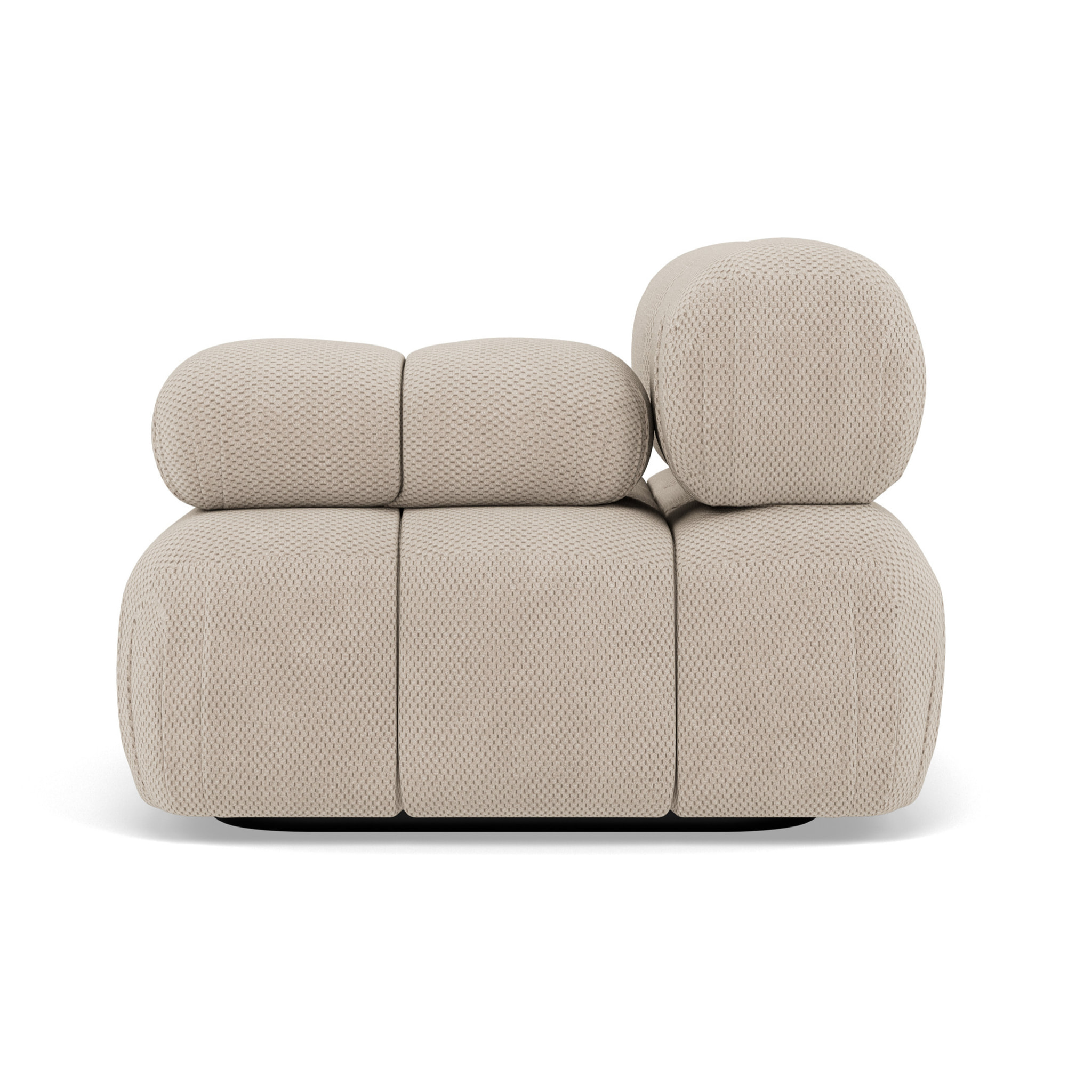 Ruby - module d'assise droit en velours texturé - Beige