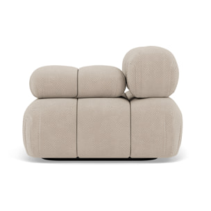 Ruby - module d'assise droit en velours texturé - Beige