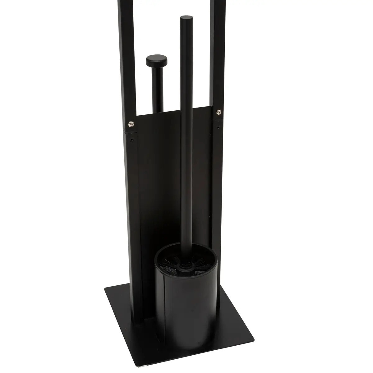 Dérouleur "Glass" avec réserve et brosse noir 19,5x18cm