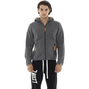 Polar micropolar con capucha y cremallera con etiqueta Leone 1947