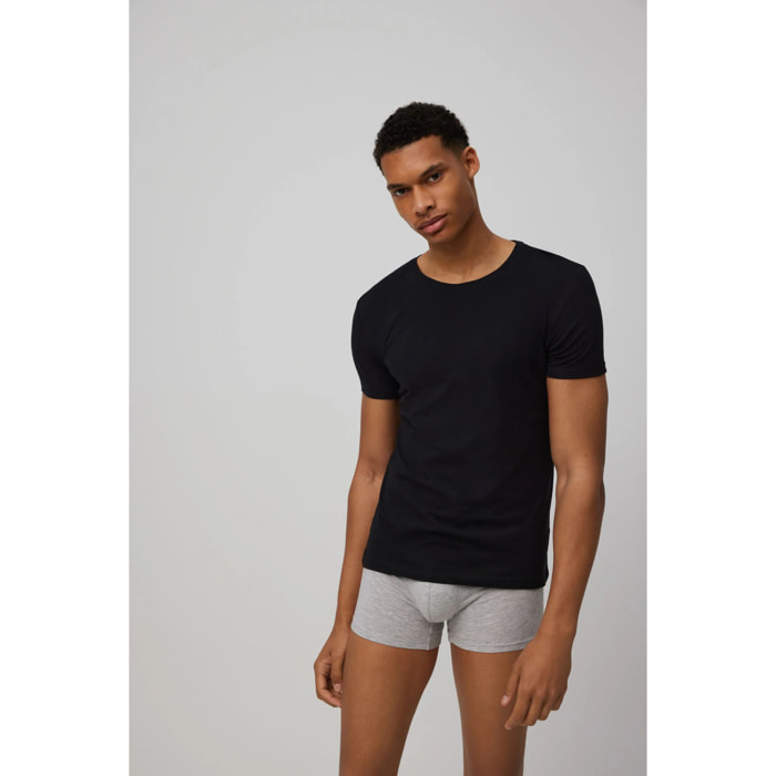 Maglietta a maniche corte in cotone nero