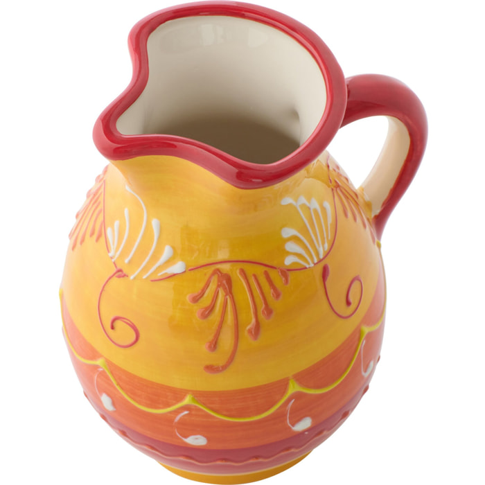 J-Line Carafe - céramique - orange/rouge