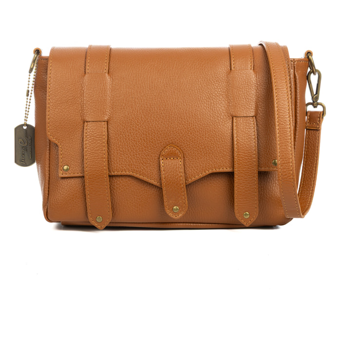 Aviatico bolso satchel mujer. Piel auténtica Dollaro.