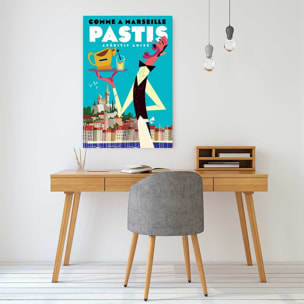 Tableau un pastis sur le vieux port Tableau alu Dibond